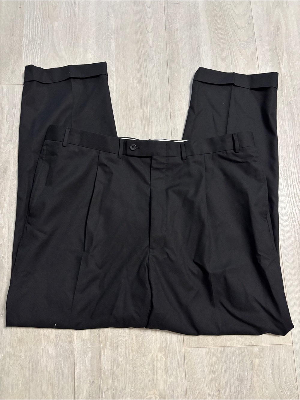 🔥BUNDLESALE Men’s 42/32 Geoffrey Beene Black Dress Trousers Pants NWT